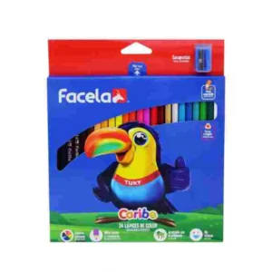 Crayon de Madera largo 24 Col Triangular Facela