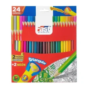 Crayon Madera Largo 24 Col. Fast Triangular