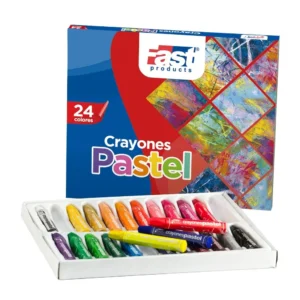 Crayon Pastel Oleo Redondo 24 Col Fast