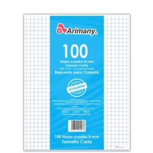 Resma de hoja con cuadros 8mm tamaño carta