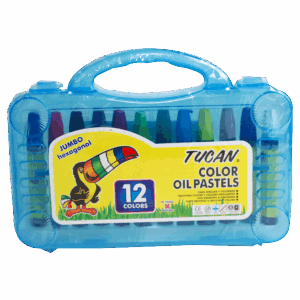Crayon Pastel Oleo 12 Colores Caja Plastica