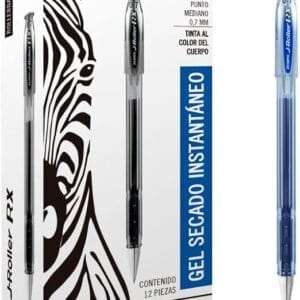 DOCENA DE BOLIGRAFOS EN GEL ZEBRA J-ROLLER RX