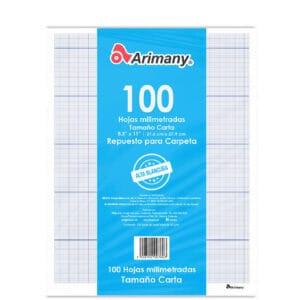 Resma de hoja milimetrado tamaño carta