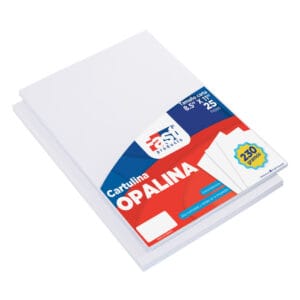 Paquete de 25 hojas opalina tamaño carta