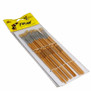 Pincel Cerda Blanca Plana No. 4 Blister12 Uni