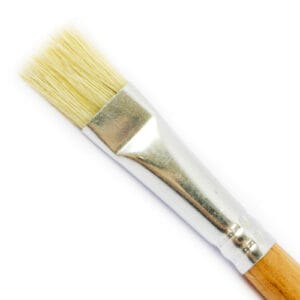 Pincel Cerda Blanca Plana No.12 Blister 12 Uni.