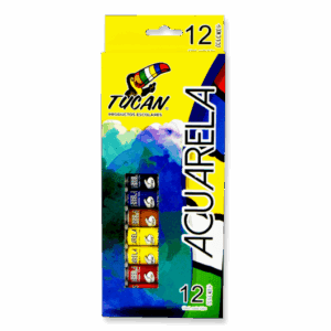 Set de Acuarelas 12 Colores Tubo