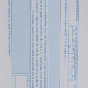 Talonario de Pagare 50 hojas