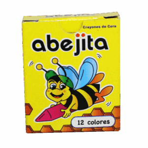 Crayon de cera Mini Abejita de 12 colores.