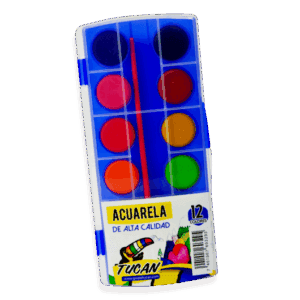 Acuarela Pequeña 12 Colores Tucan Alta Calidad