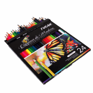 Craton de madera Alta Calidad de 24 colores.