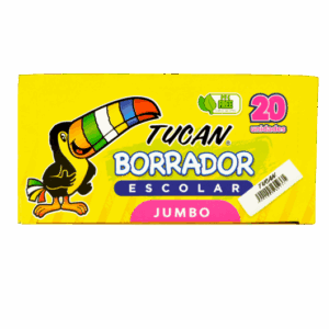 Borrador hule blanco jumbo 20 unidades Tucan