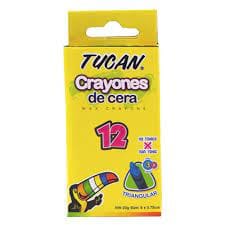 Crayon Cera Estandar Triangular 12 Col. Tucan
