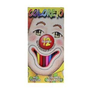 Crayon Madera Coloreto Largo 12 Col.Bolik