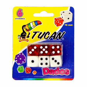 Dados 16mm Blister 6 Unidades