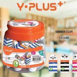 Bote de 36 Borradores Y-PLUS Escapa tamaño grande