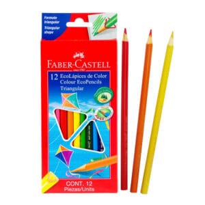 Crayon Madera FaberCastell Largo Triangular 12Col