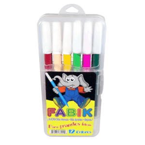 Estuche Marcadores Delgados 12 col. FABIK