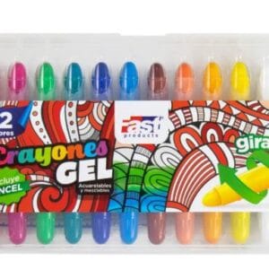 Estuche de Crayones Gel Fast 12 Colores