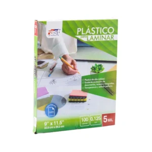 Caja de 100 hojas Plastico para laminar 5mm, tamaño carta