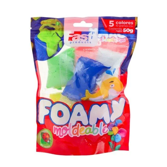 Foamy moldeable Fast 10 gramos 5 colores