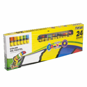 Crayon Pastel Oleo Redondo 24 Colores Tucan