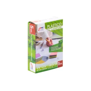 Caja de 100 hojas Plastico p/laminar 5mm, 2.5/8X 3.7/8" pequeño
