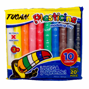 Plasticina Barra10 Colores Tucan180 gramos