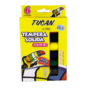 Tempera solida de 6 Colores Tucan
