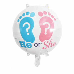 Globo Decorativo BABY SHOWER HE OR SHE TAMAÑO 18”