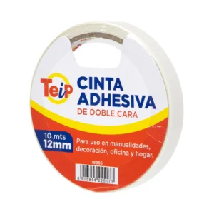 CINTA ADHESIVA TEIP DOBLE ADHESIVO 12MMX10 M