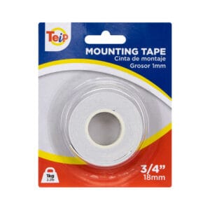 CINTA ADHESIVA TEIP DOBLE CARA MOUNTING 3/4 " X 1.5 MT