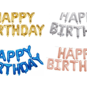 Bolsa de 13 globos HAPPY BIRTHDAY, por color