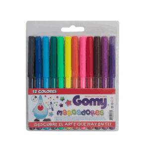 Marcador económico delgado de 12 colores Gomy