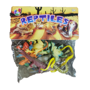 Animales plasticos Reptiles pequeños 12un